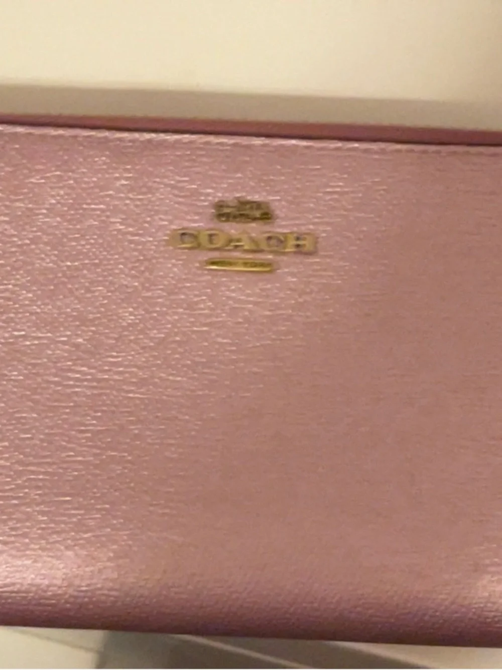 Coach Metallic Tulip Pink Long Zip Around Wallet 👛🌷💞👛🌷💞